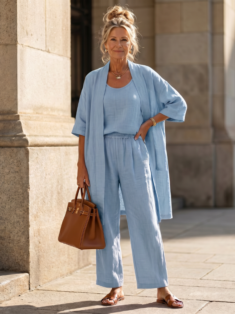 Naomi | Three-Piece Relaxed Top & Trouser Set