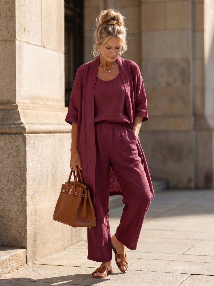 Naomi | Three-Piece Relaxed Top & Trouser Set