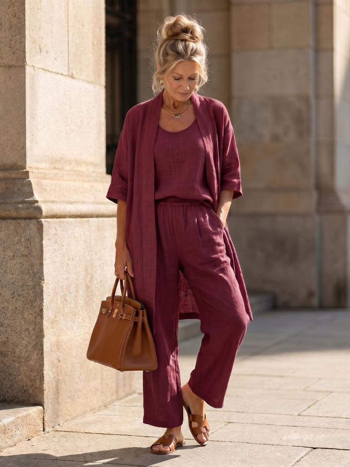 Naomi | Three-Piece Relaxed Top & Trouser Set