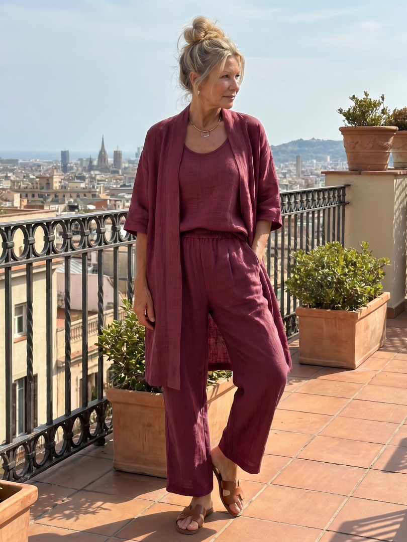 Naomi | Three-Piece Relaxed Top & Trouser Set
