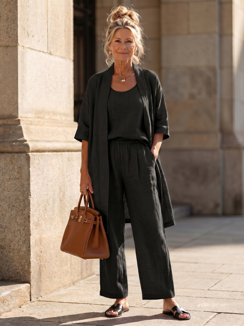 Naomi | Three-Piece Relaxed Top & Trouser Set