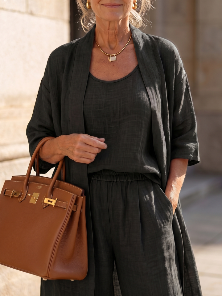 Naomi | Three-Piece Relaxed Top & Trouser Set