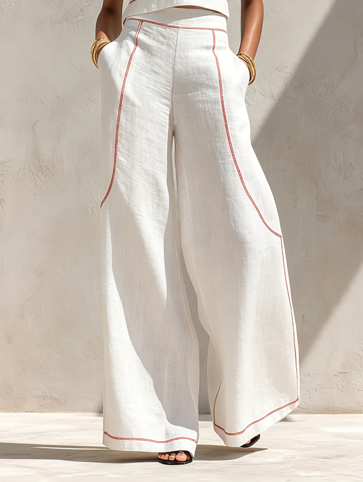 Lottie | Contrast Stitch Trouser Set