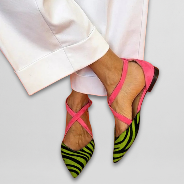 Eleanor | Elegant Ballet Flats with Ankle Straps