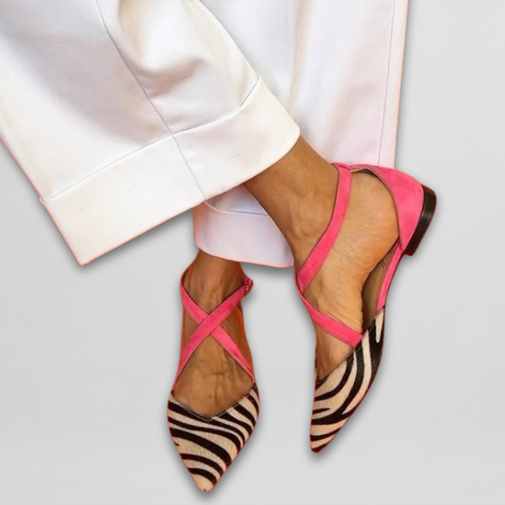 Eleanor | Elegant Ballet Flats with Ankle Straps