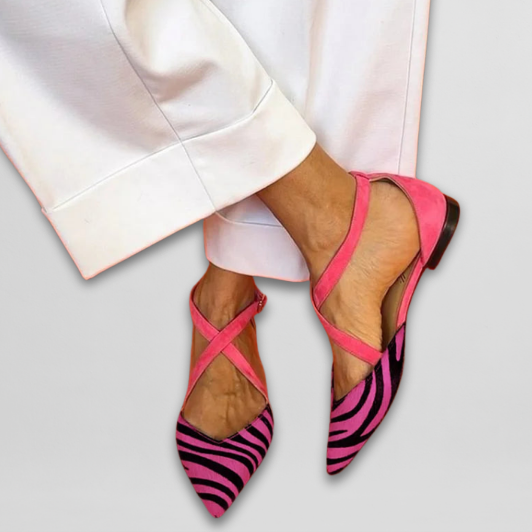Eleanor | Elegant Ballet Flats with Ankle Straps