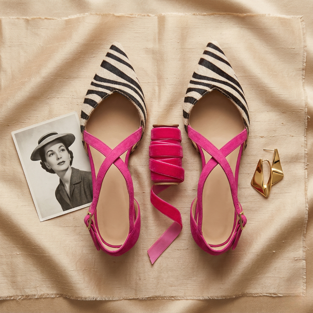Eleanor | Elegant Ballet Flats with Ankle Straps