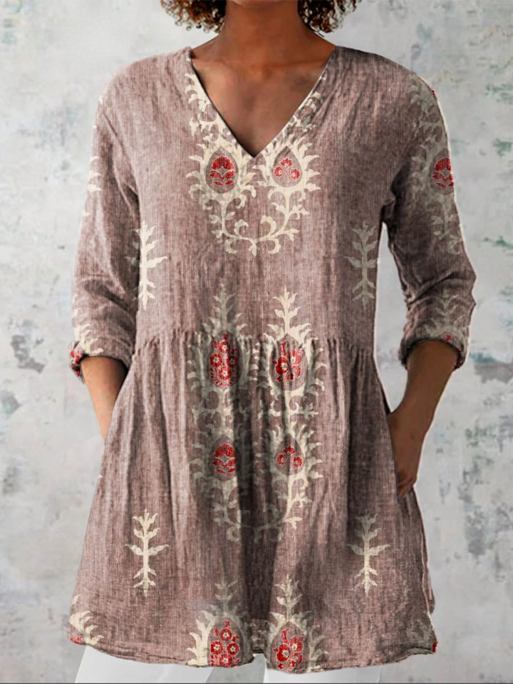 Esme | V-Neck Longline Blouse
