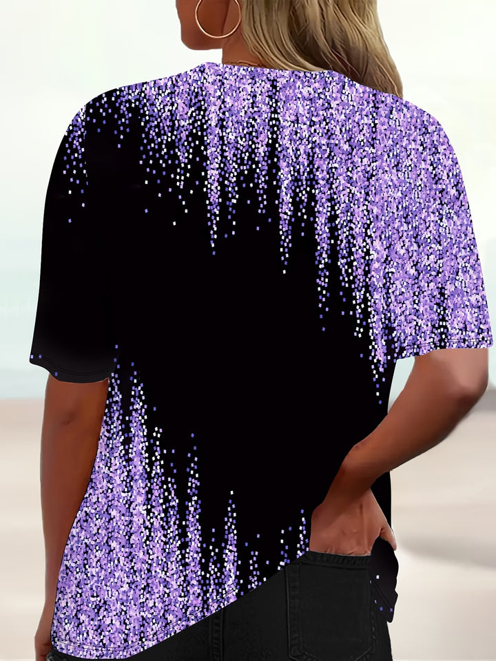 Pauline | Star Print Sheer Sleeve Tunic