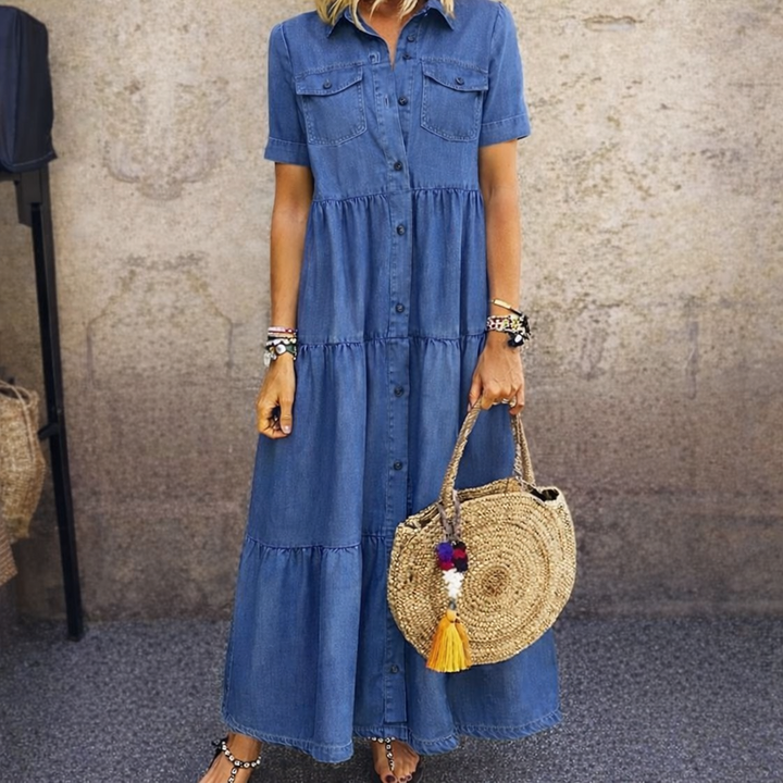Nola | Button-Front Midi Dress