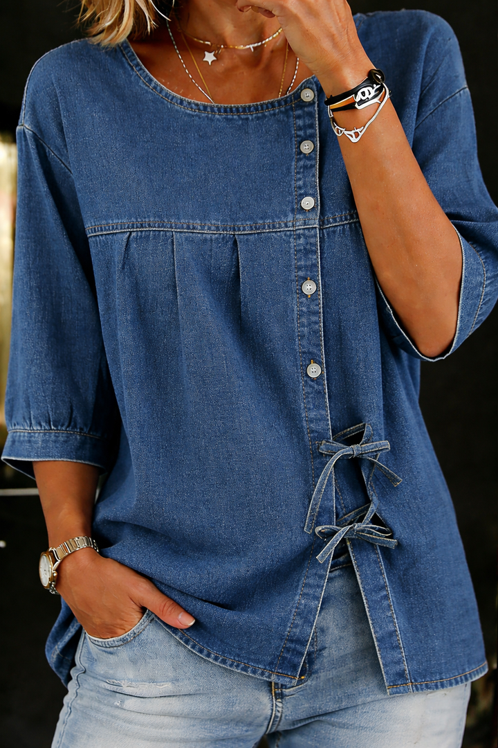 Natasha | Relaxed Fit Vintage Denim Blouse