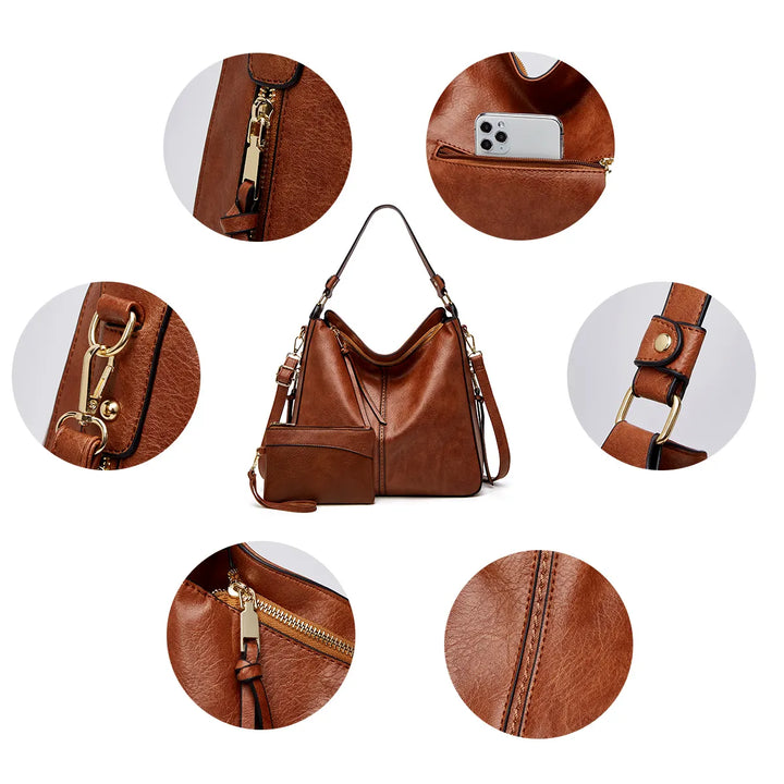 Annette | Leather Anti-Theft Hobo Bag