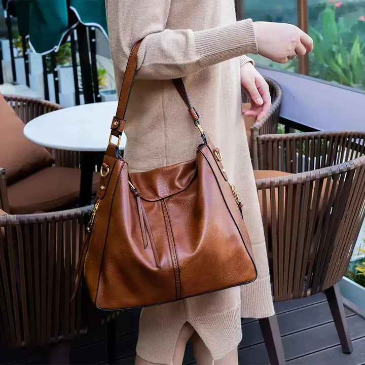 Annette | Leather Anti-Theft Hobo Bag