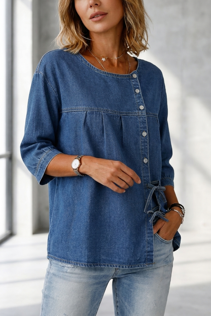 Natasha | Relaxed Fit Vintage Denim Blouse