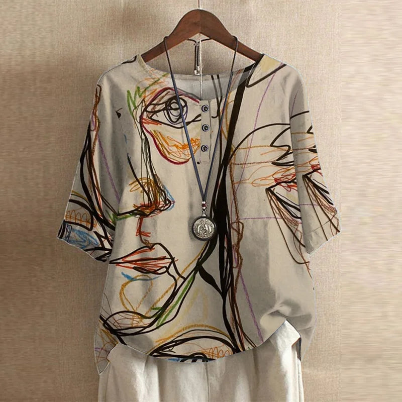 Nicola | Vintage Floral Print Blouse