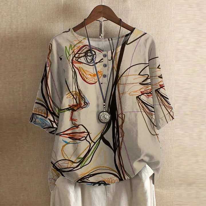 Nicola | Vintage Floral Print Blouse