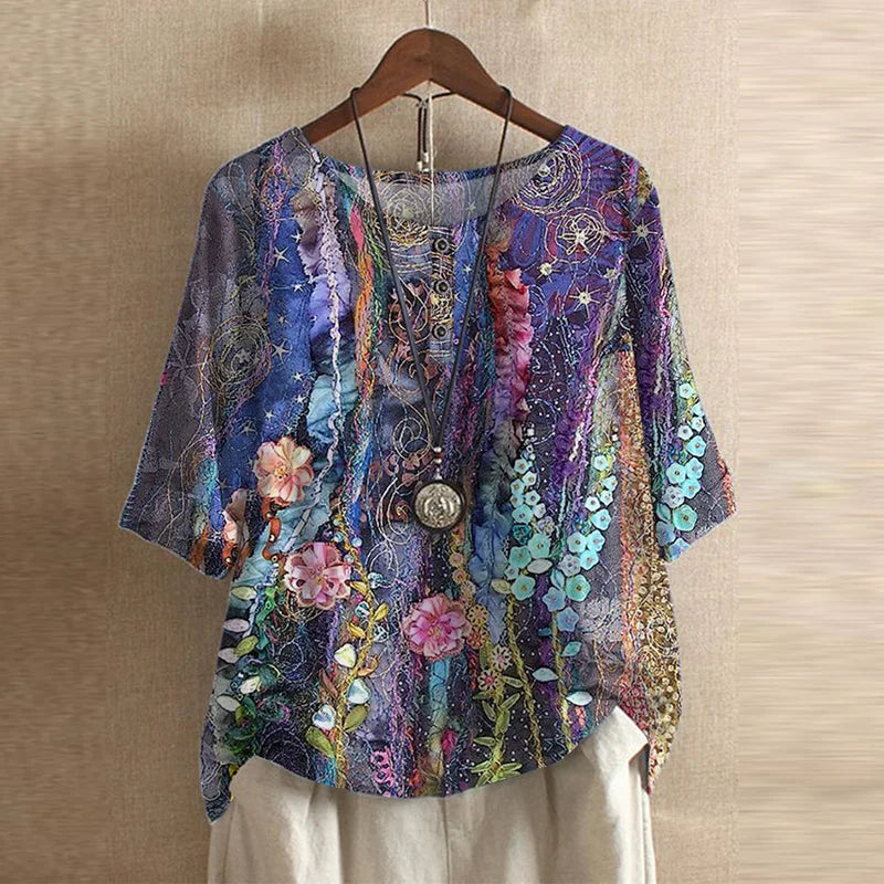 Nicola | Vintage Floral Print Blouse