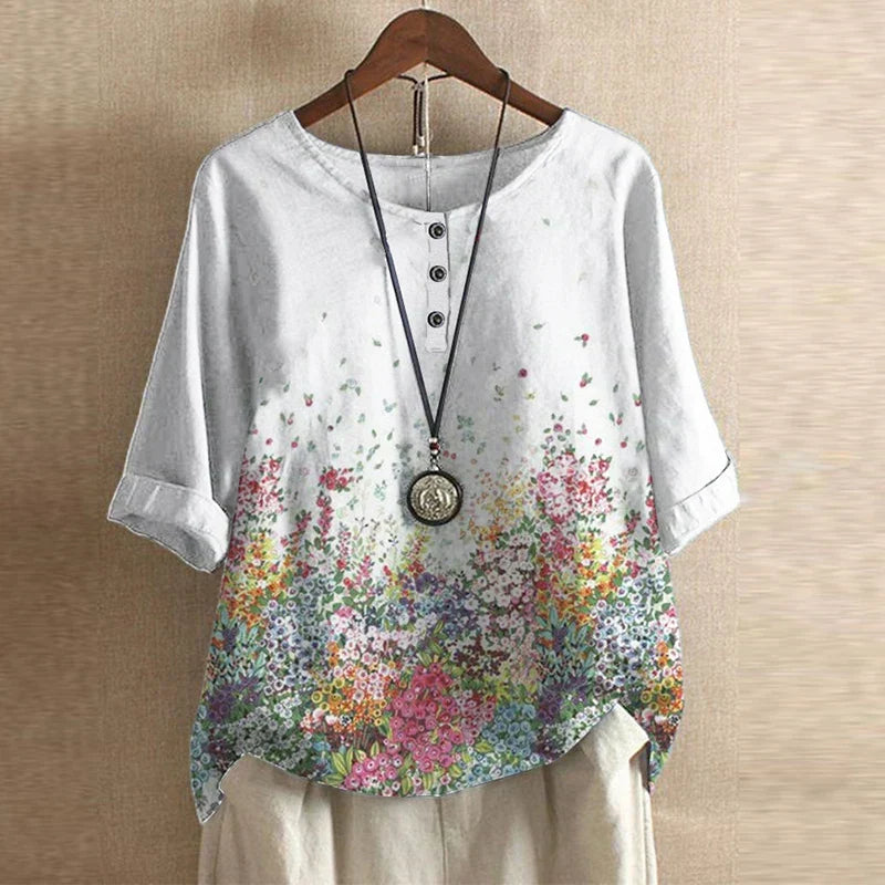 Nicola | Vintage Floral Print Blouse