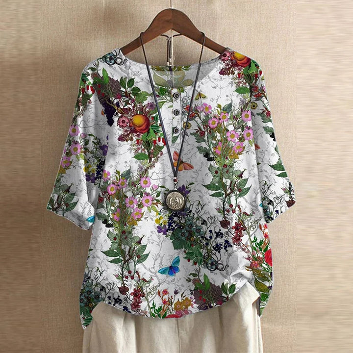 Nicola | Vintage Floral Print Blouse