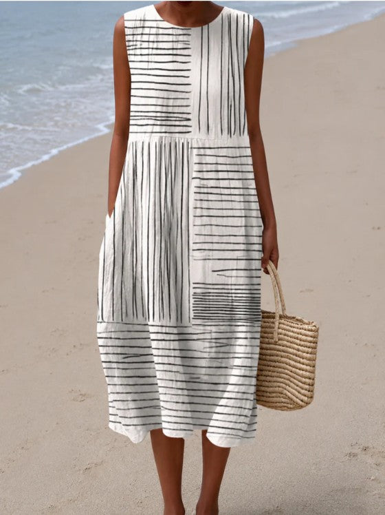 Millie | Colour Block Polka Dot Midi Dress