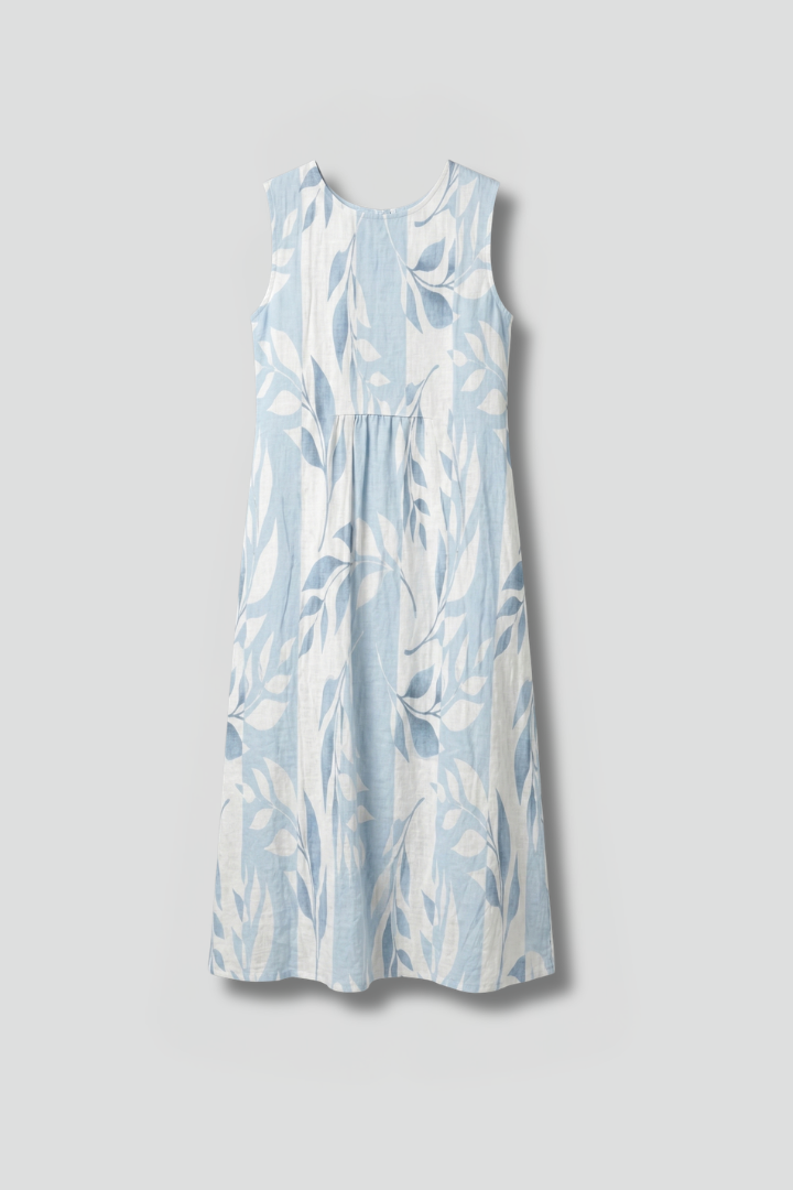Christine | Midi Dress with Leaf Print