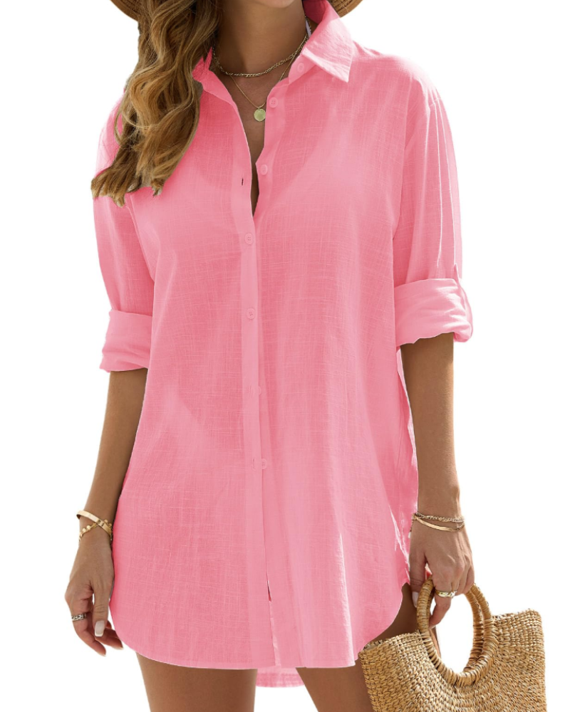 Hazel | Lightweight Long Sleeve Beach Cover Up