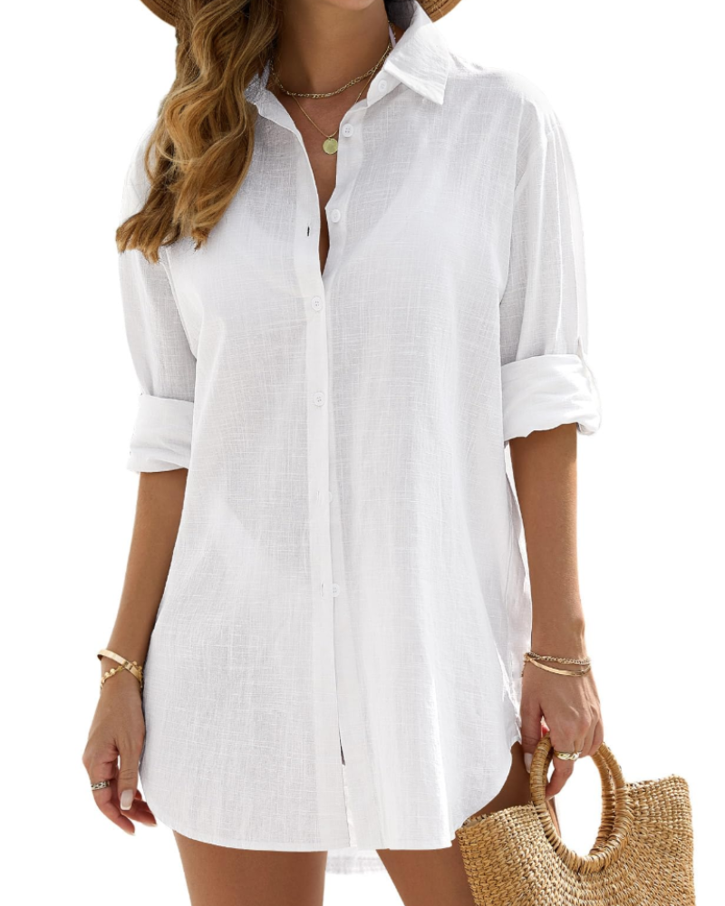 Hazel | Lightweight Long Sleeve Beach Cover Up