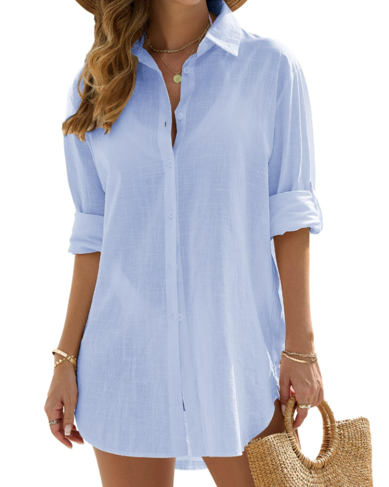 Hazel | Lightweight Long Sleeve Beach Cover Up