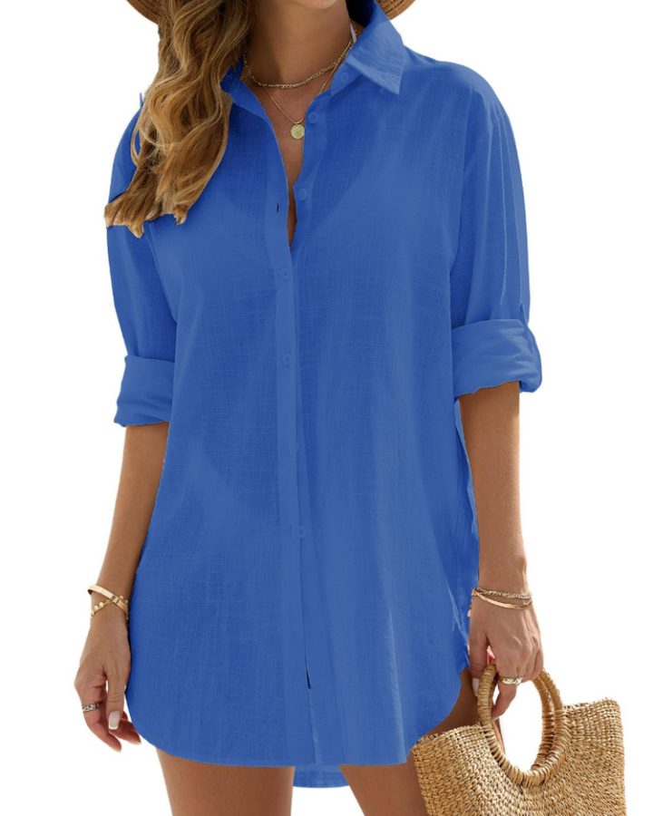 Hazel | Lightweight Long Sleeve Beach Cover Up