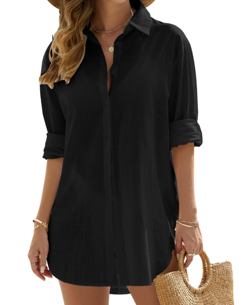 Hazel | Lightweight Long Sleeve Beach Cover Up
