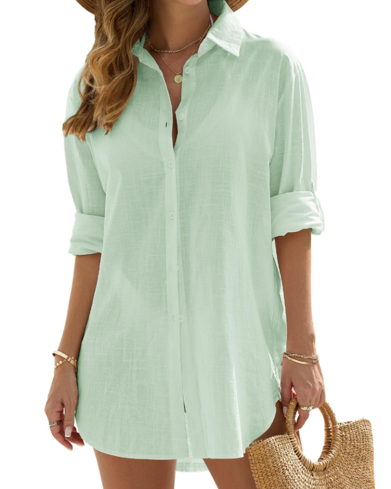 Hazel | Lightweight Long Sleeve Beach Cover Up