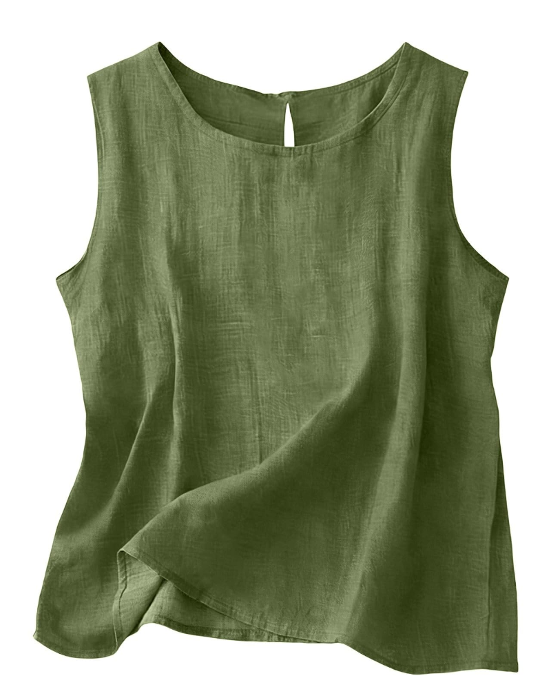 June | Cotton Linen Sleeveless Summer Top