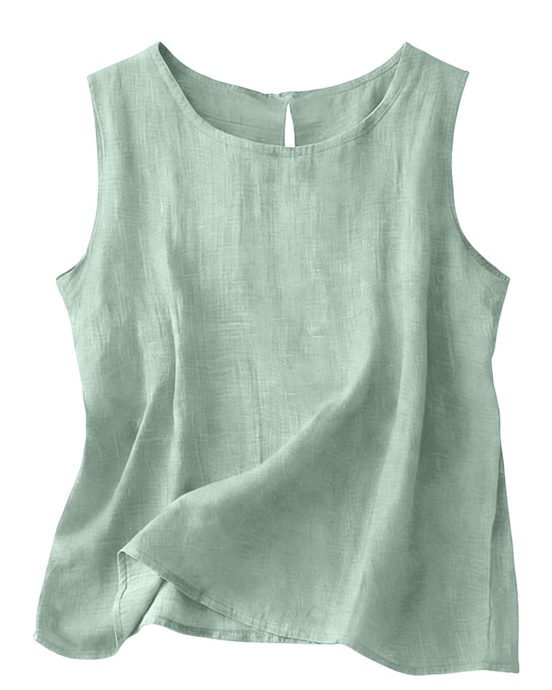 June | Cotton Linen Sleeveless Summer Top