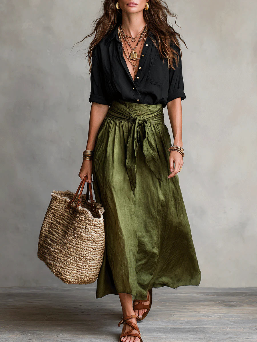 Beverley | Top & Midi Skirt Set