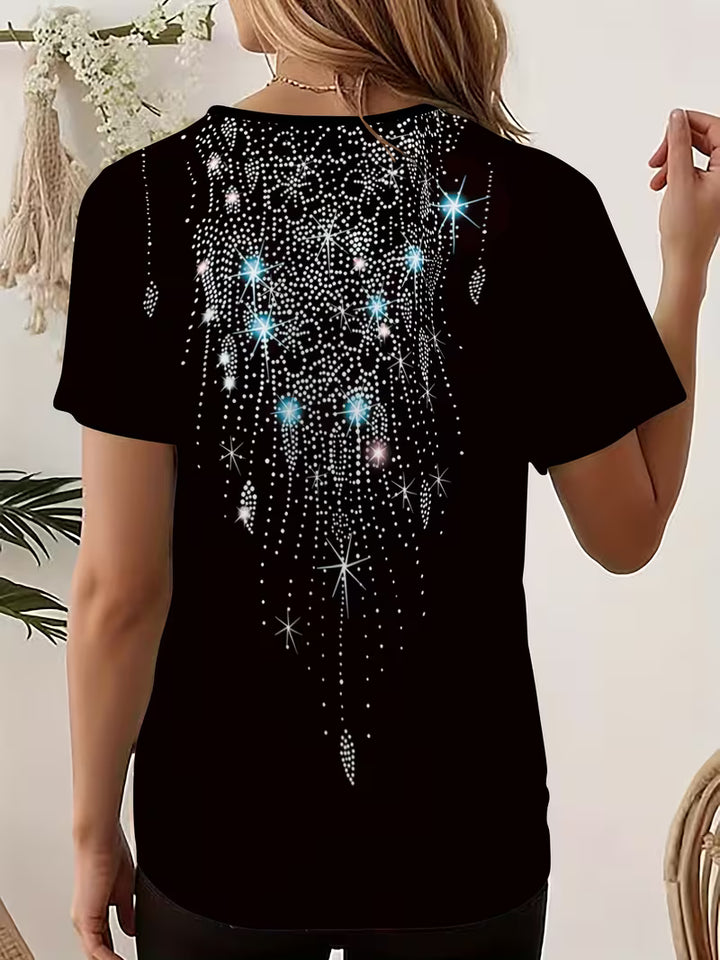 Pauline | Star Print Sheer Sleeve Tunic