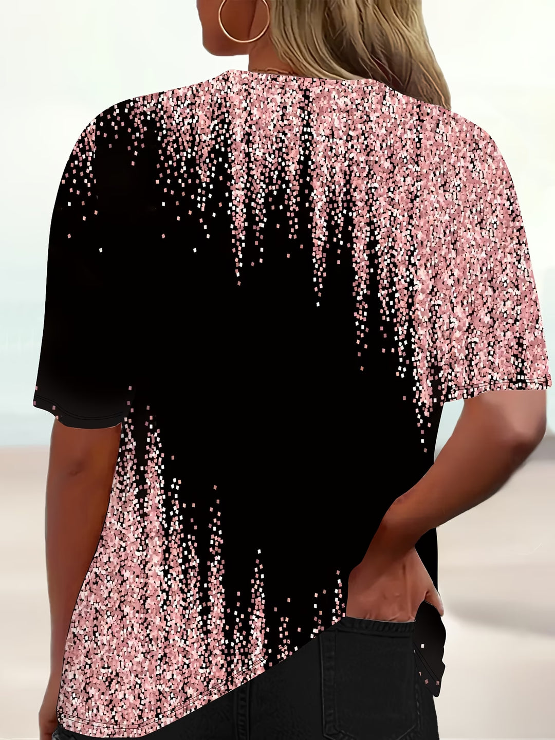 Pauline | Star Print Sheer Sleeve Tunic