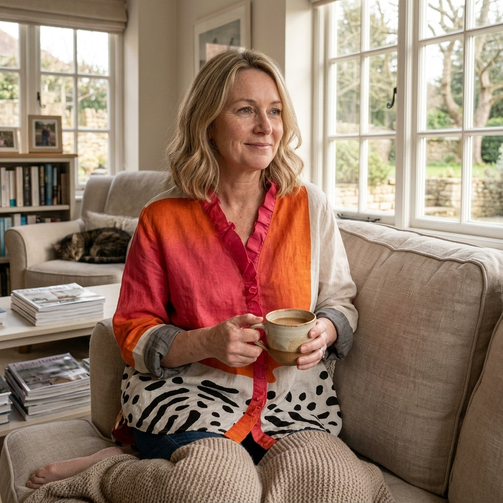 Melinda | Elegant Linen Summer Blouse