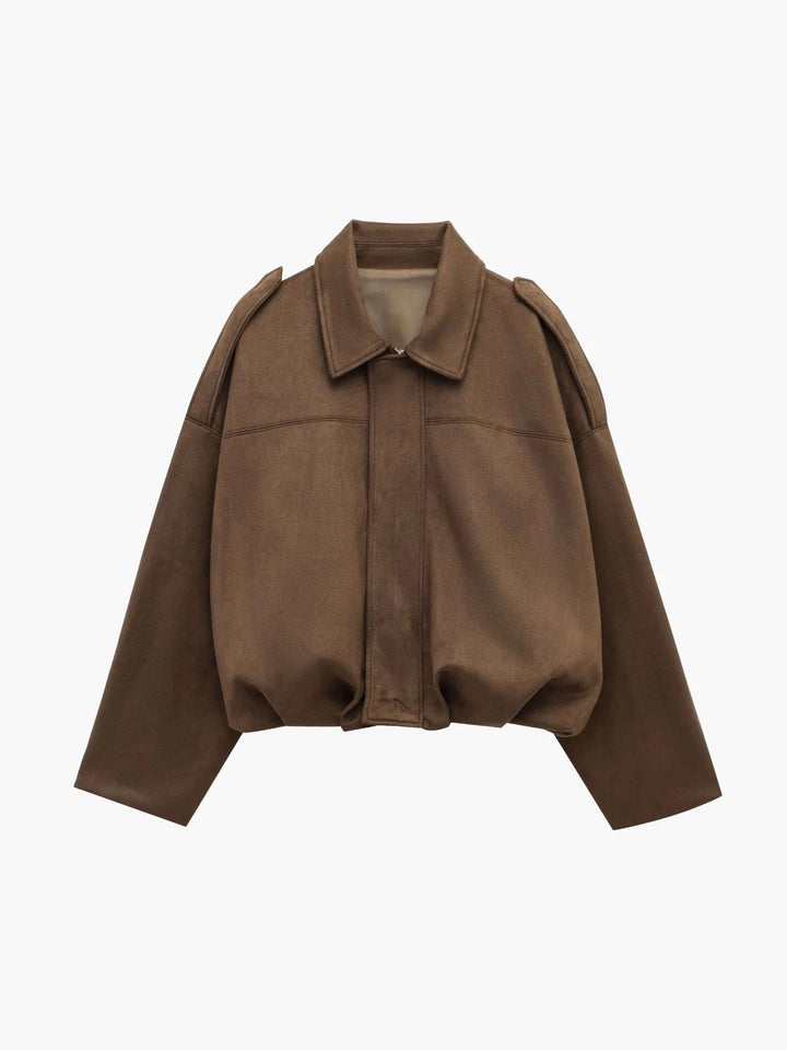 Yvonne | Faux Suede Bomber Jacket