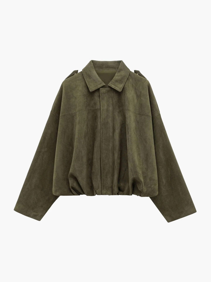 Yvonne | Faux Suede Bomber Jacket