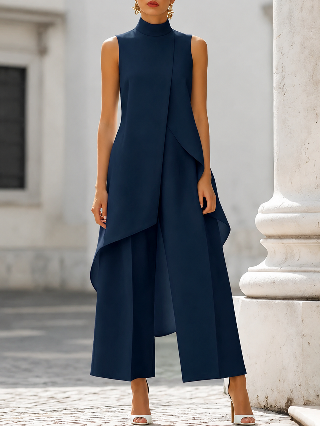 Vivienne | Elegant Drape Jumpsuit
