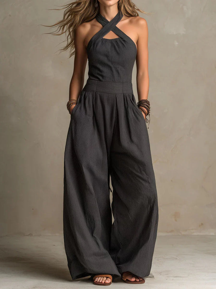 Theresa | Sophisticated Wrap Neck Jumpsuit